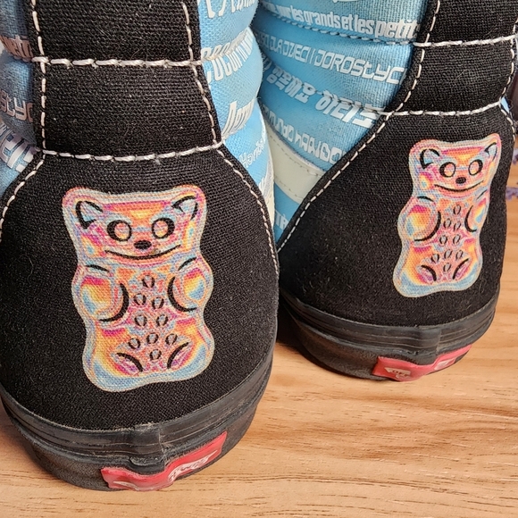 Vans Haribo Gummy Bear Limited Edition Black and Blue High-Top Sneakers - Picture 9 of 13